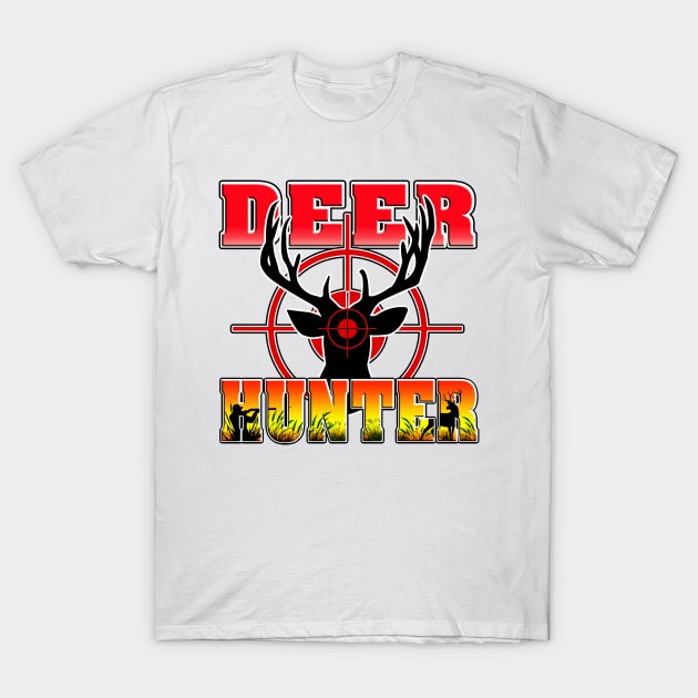 Deer Hunter Hunting Season T-Shirt by RobertBowmanArt